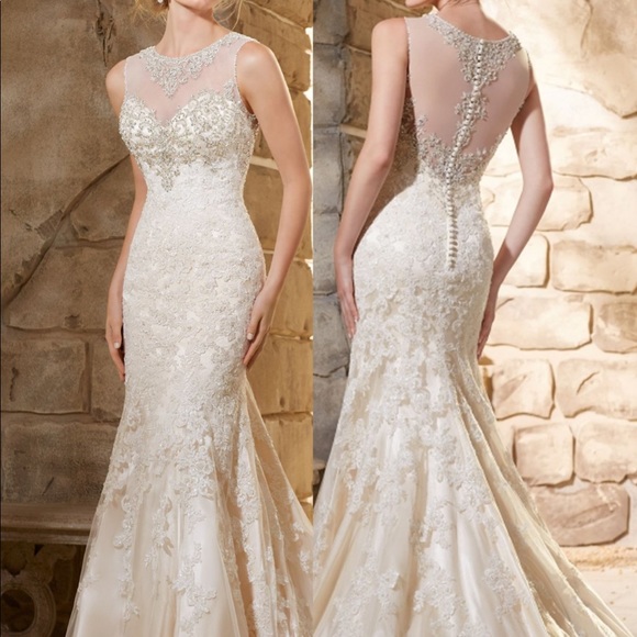 Mori Lee gown 2789 light gold/silver size 10